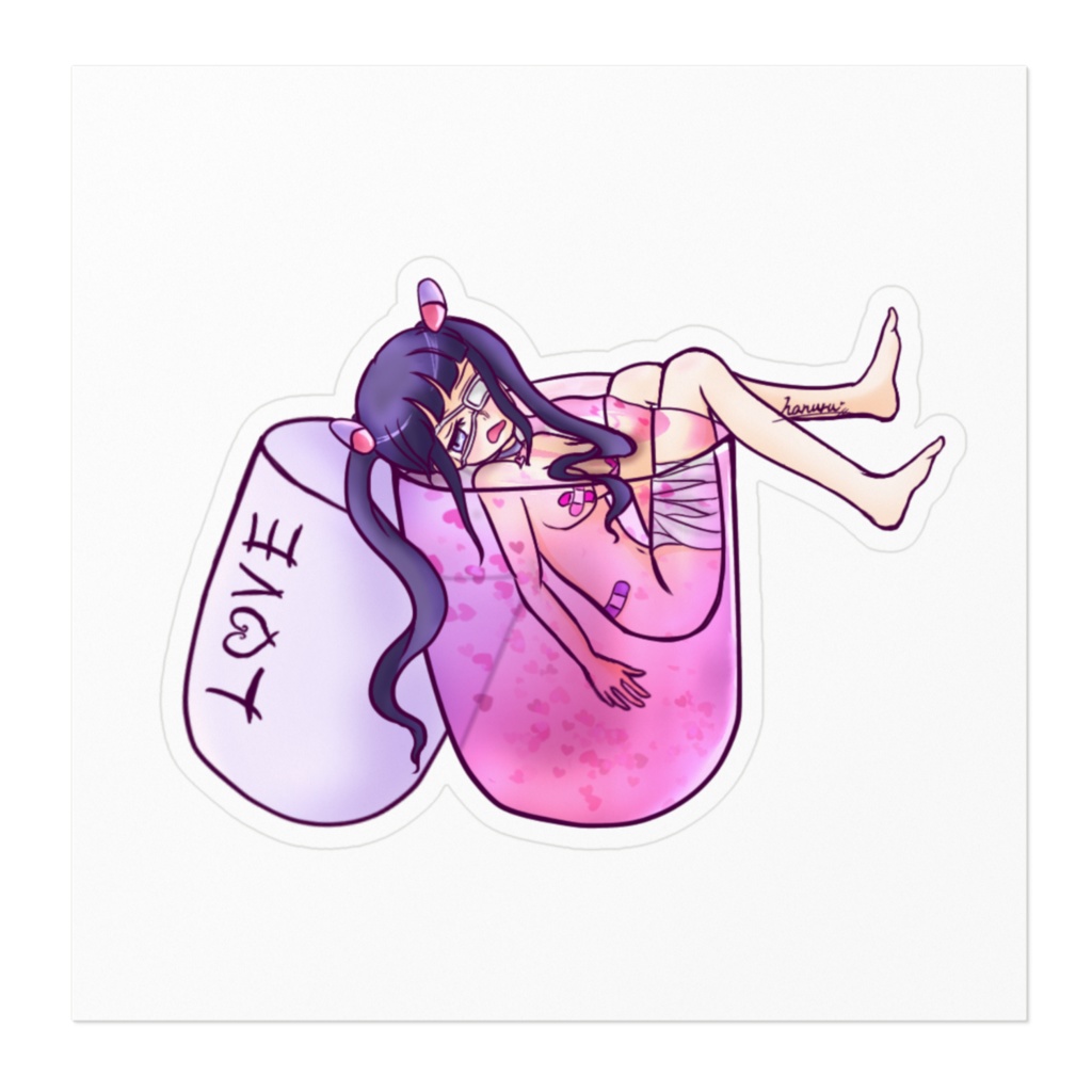 めでぃすんちゃん/カプセルおふろ ステッカー