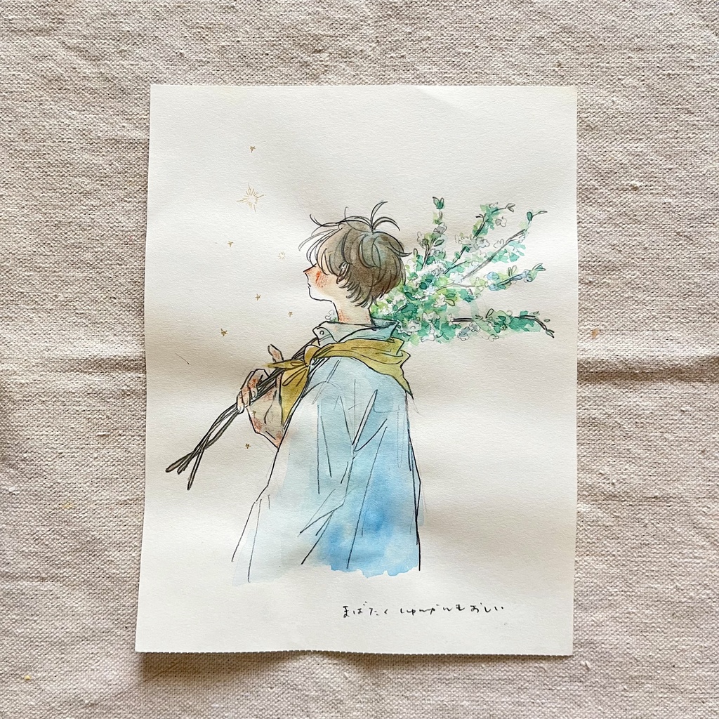 ドローイング原画「またたくしゅんかんもおしい」