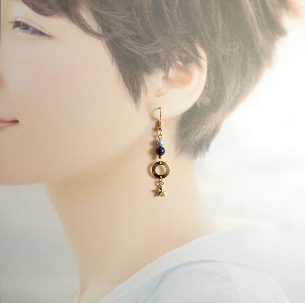 スリーライツの制服風ピアス イヤリング変更可 Moon Store Booth