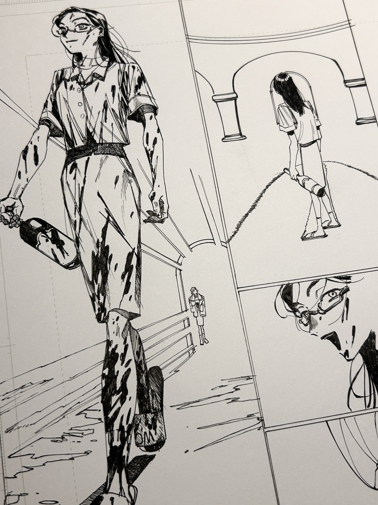 スプラッタ入門 32p 原画