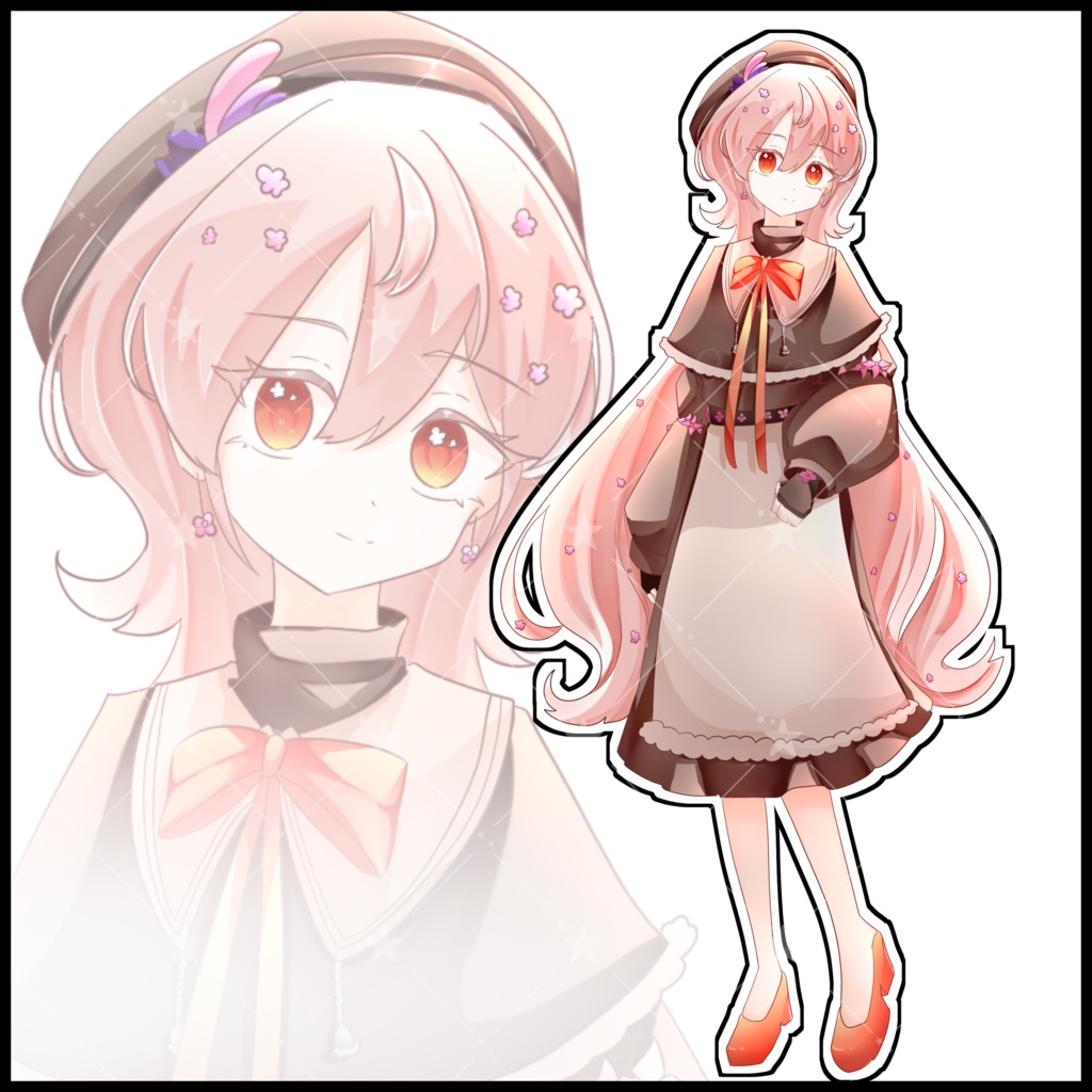 立ち絵素材_全身_女性_花