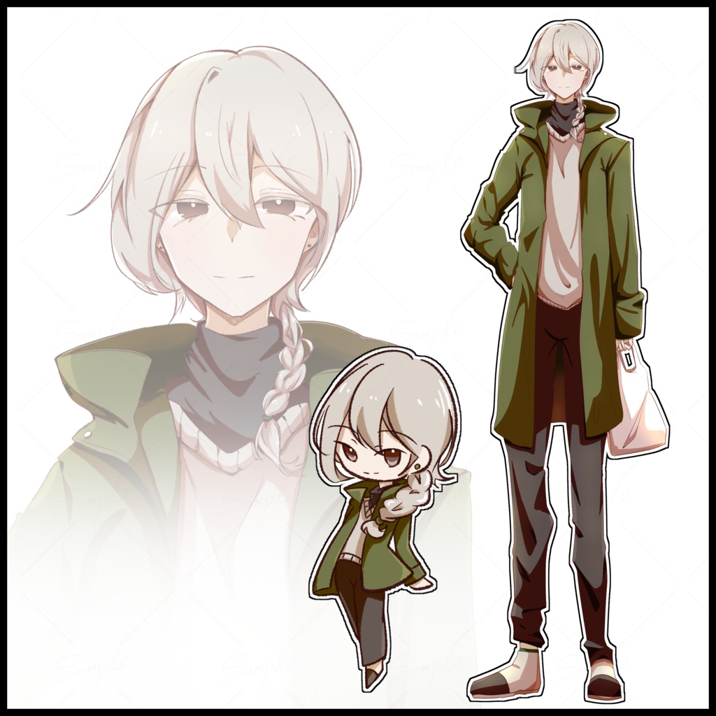立ち絵素材_全身_男性＿SD付き