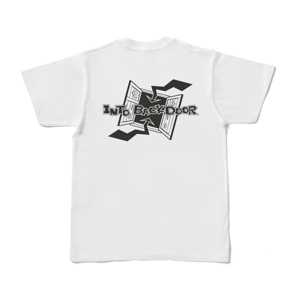 INTO BACKDOOR Tシャツ（ホワイト）【背面プリント】
