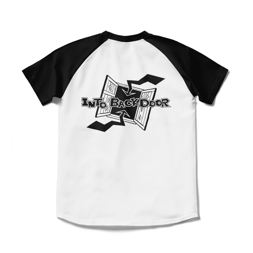 INTO BACKDOOR ラグランTシャツ【背面プリント】