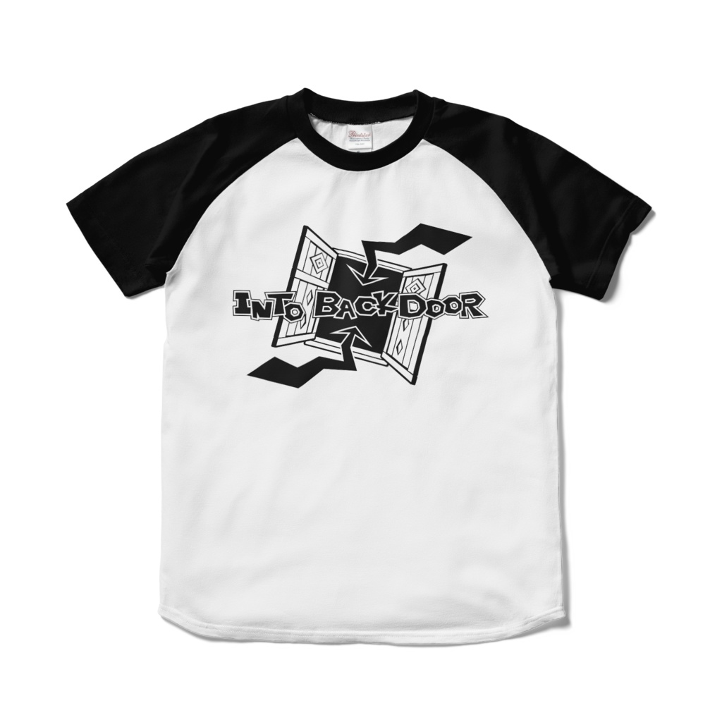 INTO BACKDOOR ラグランTシャツ【前面プリント】