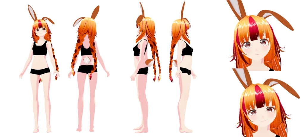 [Vroid Studio & MMD] Bunny Girl base