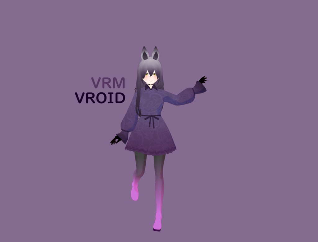 パープル魔法少女 PURPLE MAGICAL GIRL [VRM VROID AVATAR] - moonyboy - 2/6