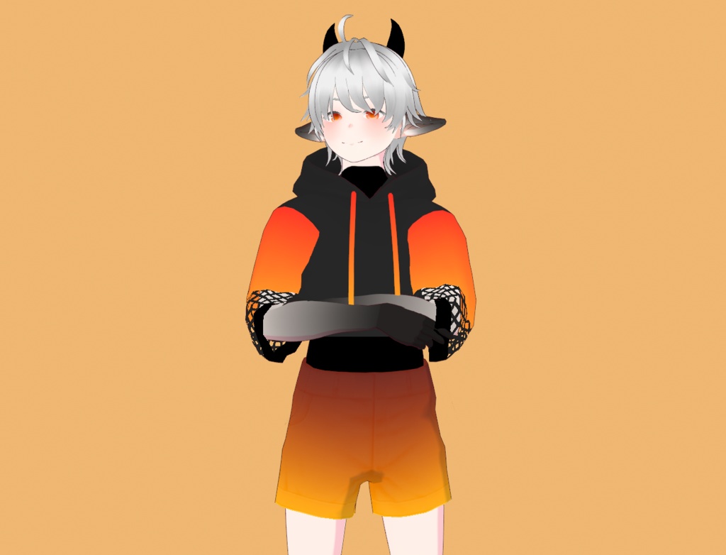 DEMON BOY 悪魔の少年 Daemon VRM VROID 3D MODEL AVATAR - moonyboy - 2/5