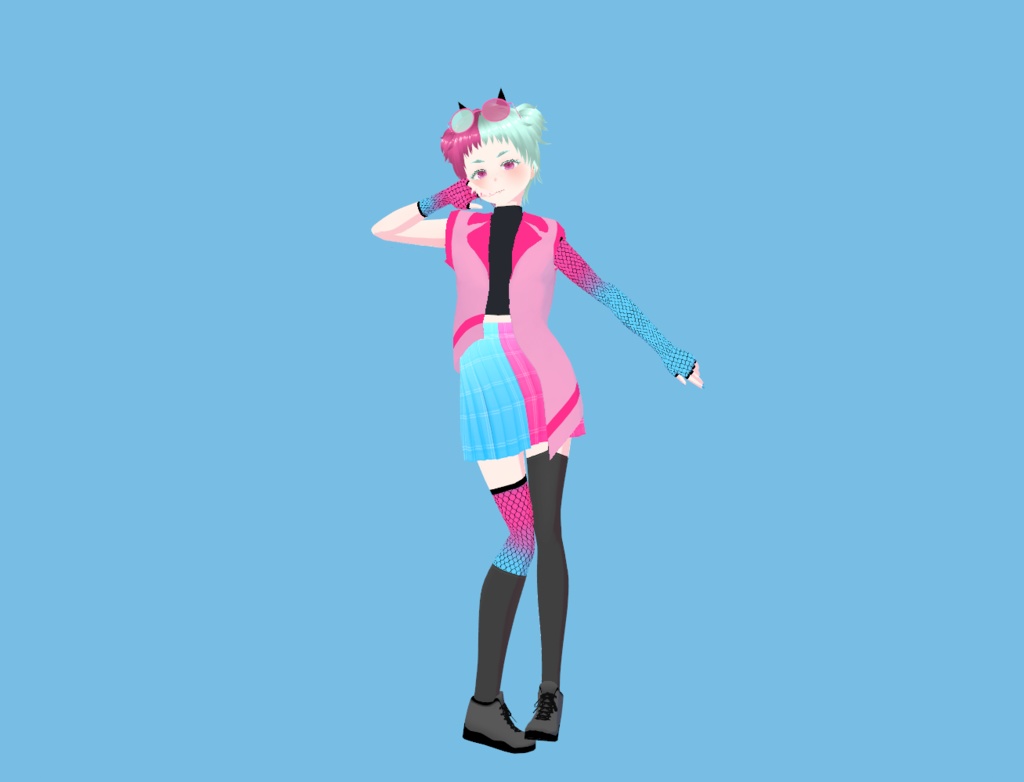 [パンクーちゃん PUNK GIRL] VRM VROID VTUBER 3D MODEL AVATAR