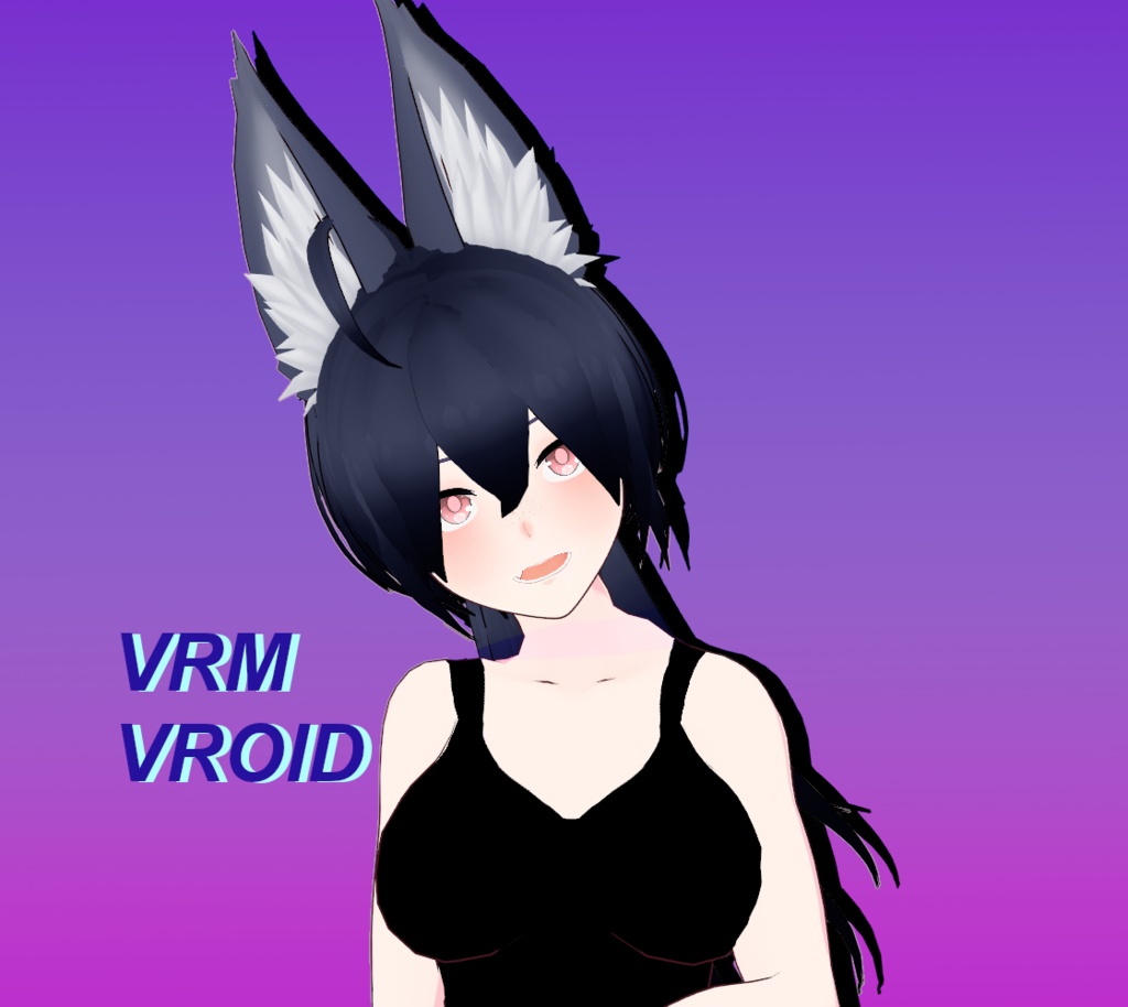 紫 PURPLE [VRM VROID] 3D MODEL AVATAR VTUBER