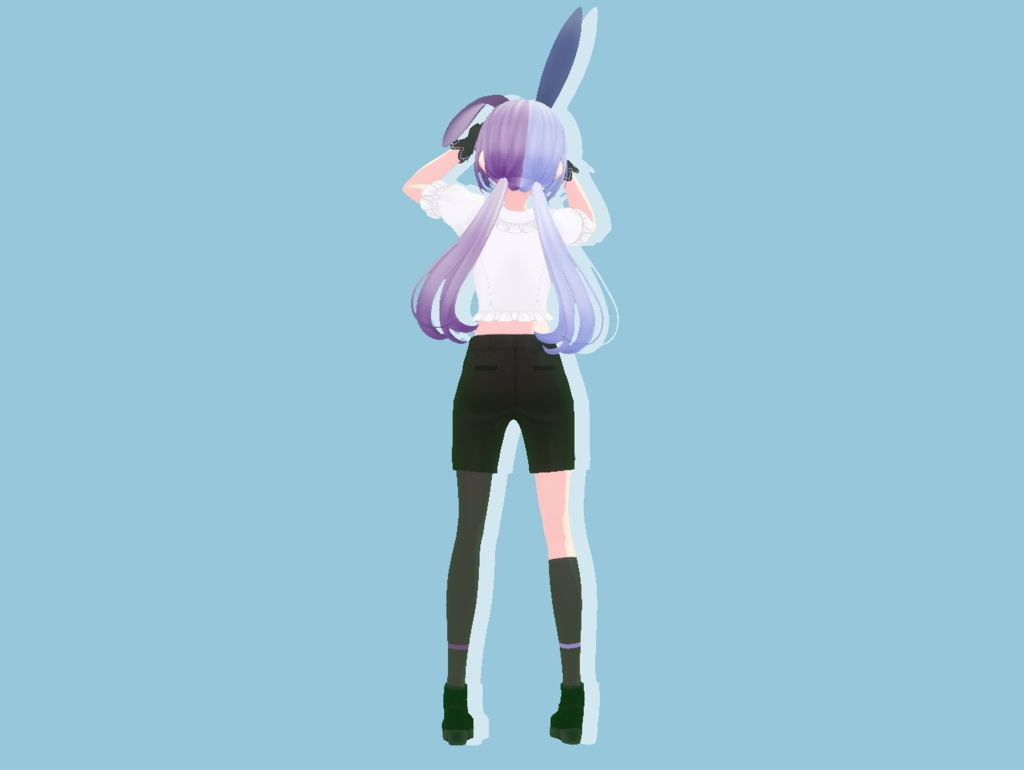 紫のうさぎーさん Purple Rabbit (VRM VROID) - moonyboy - 4/4
