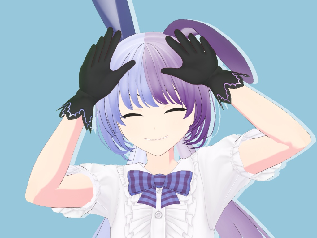 紫のうさぎーさん Purple Rabbit (VRM VROID)