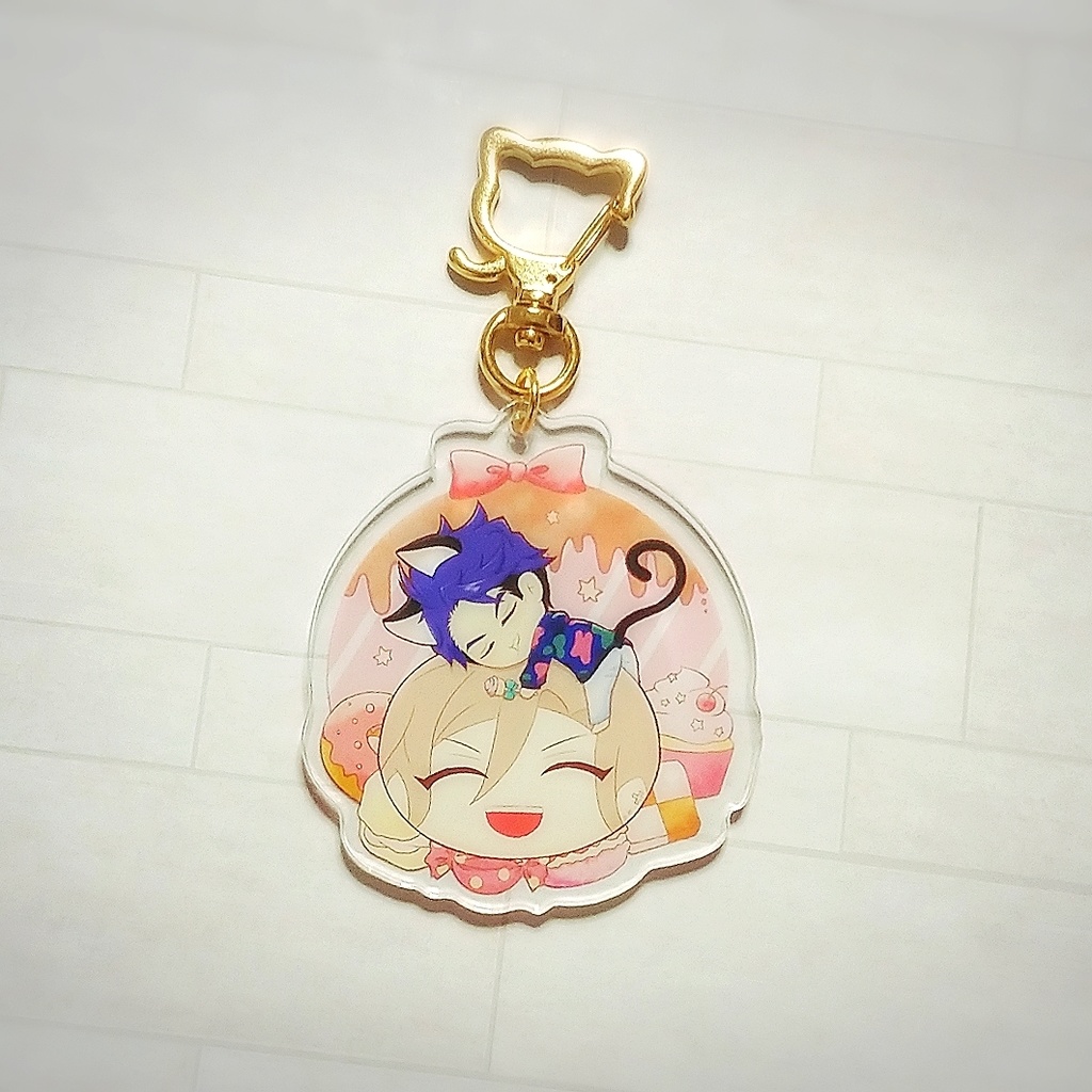 ねこまんじゅうアクリルキーホルダー