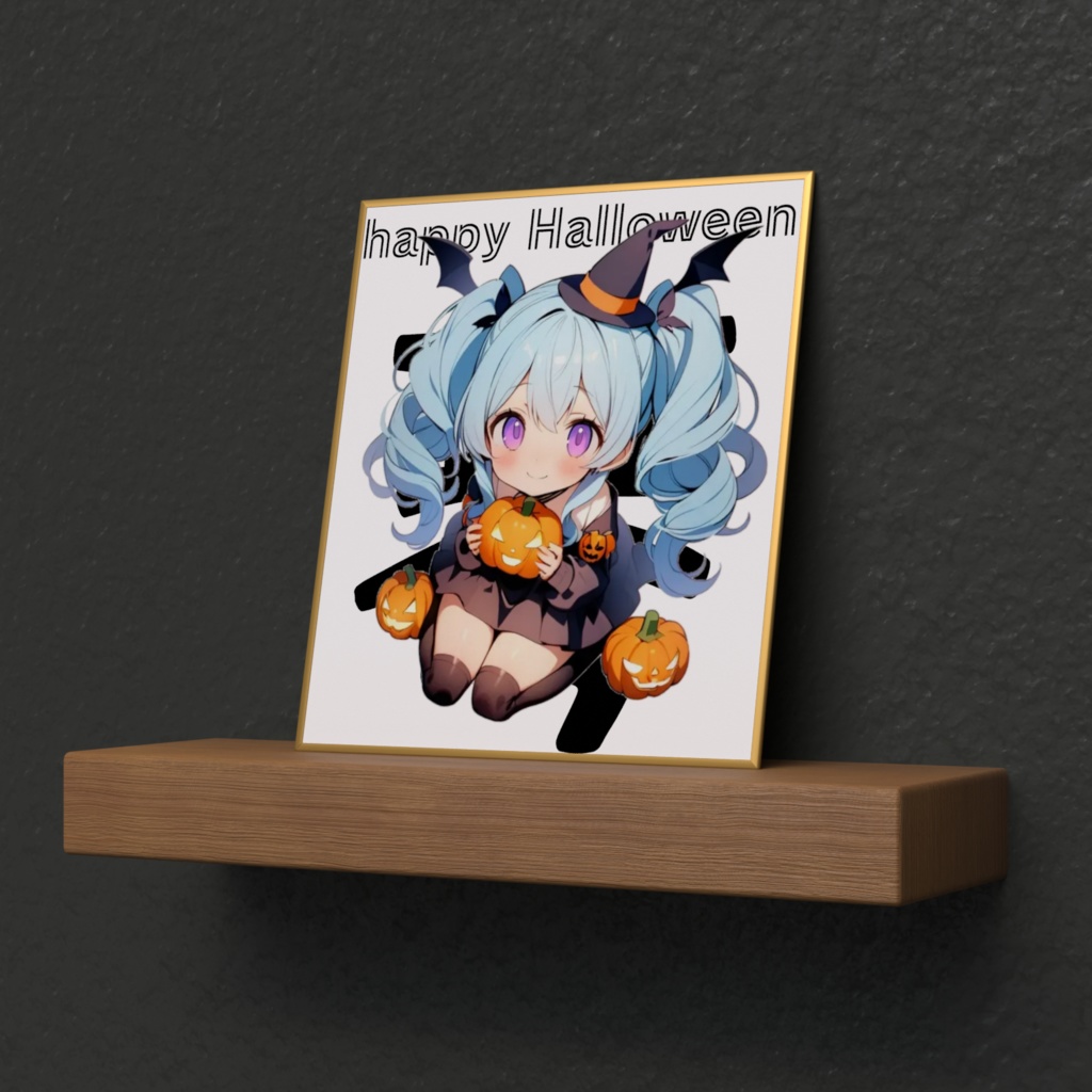 ハロウィンアイリスミニ色紙