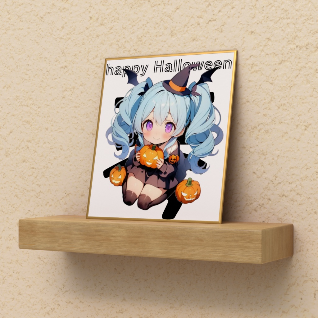 ハロウィンアイリスミニ色紙