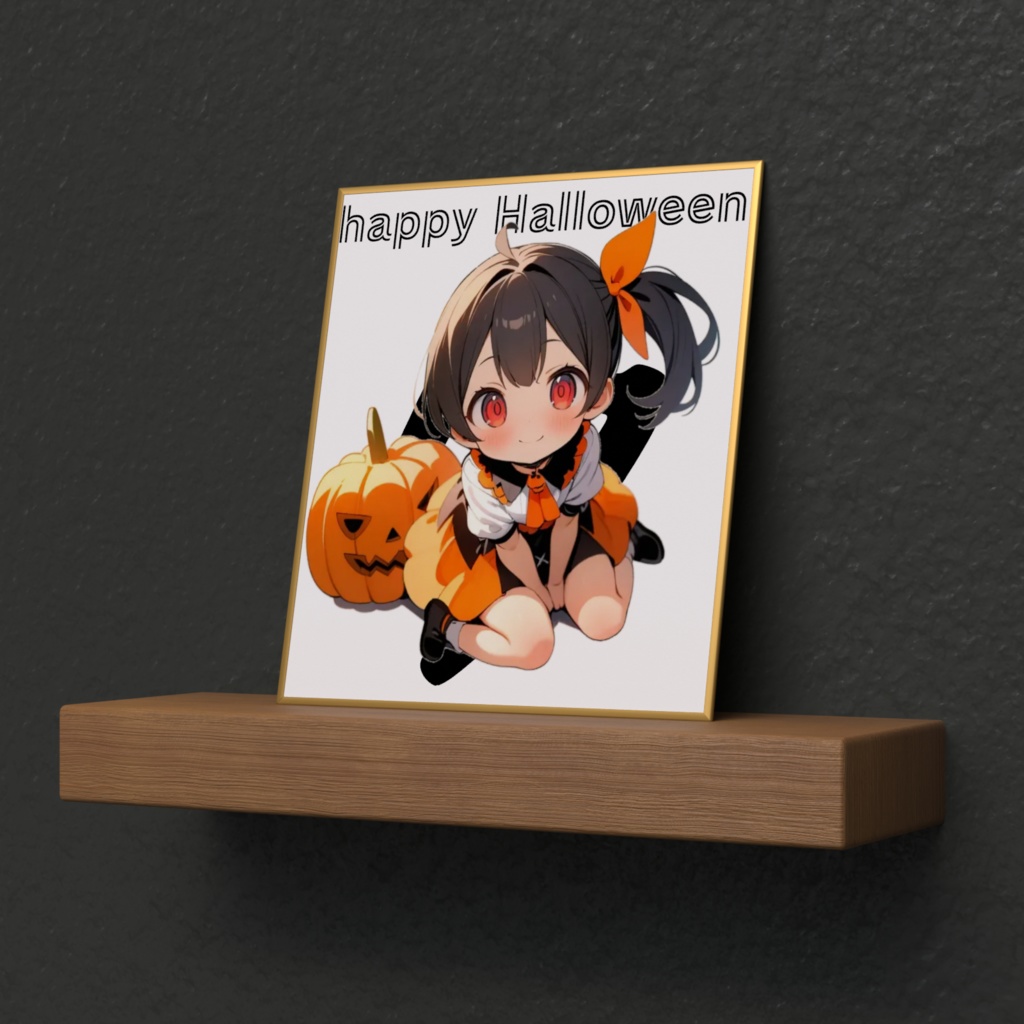 ハロウィンゆっきーミニ色紙