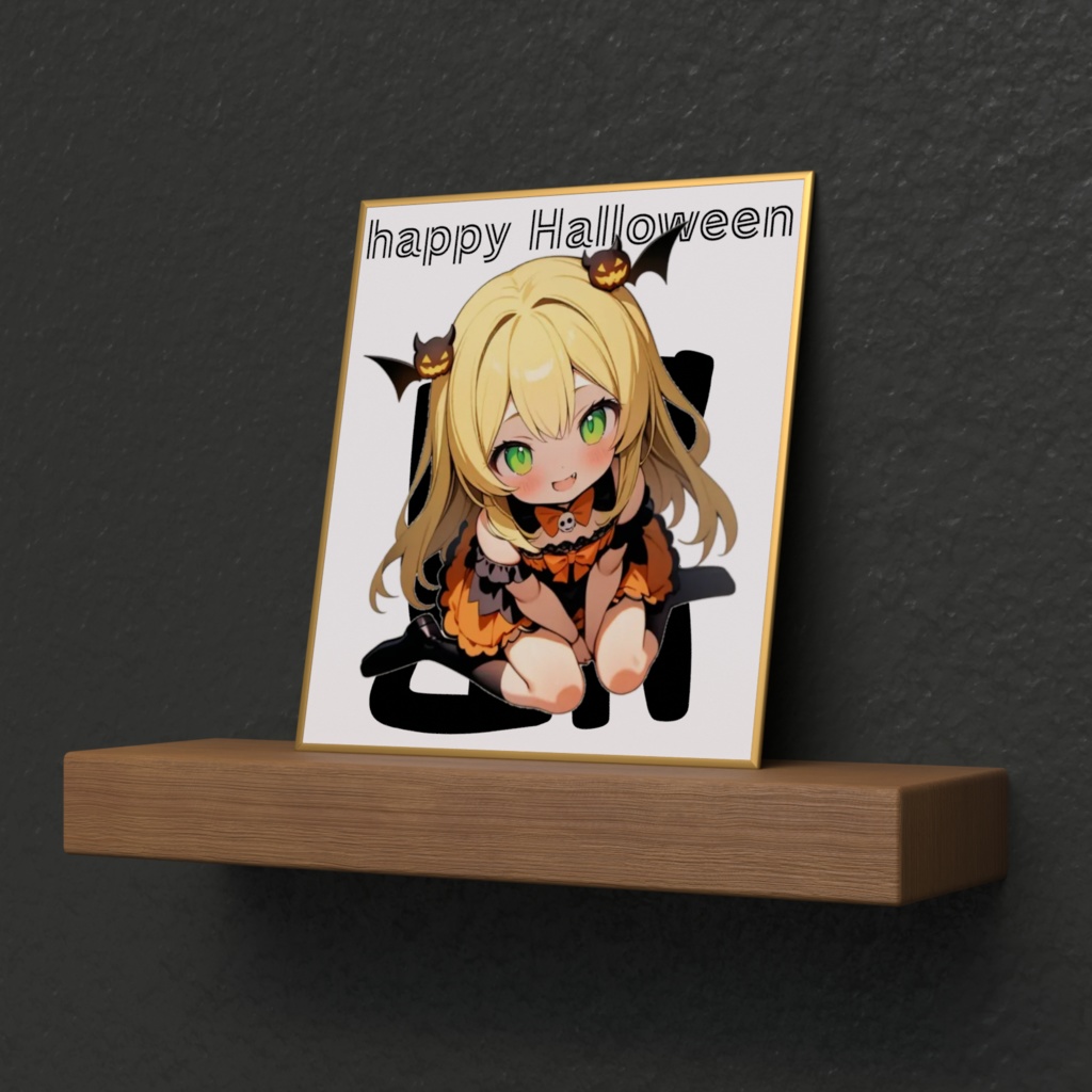 ハロウィンありすミニ色紙