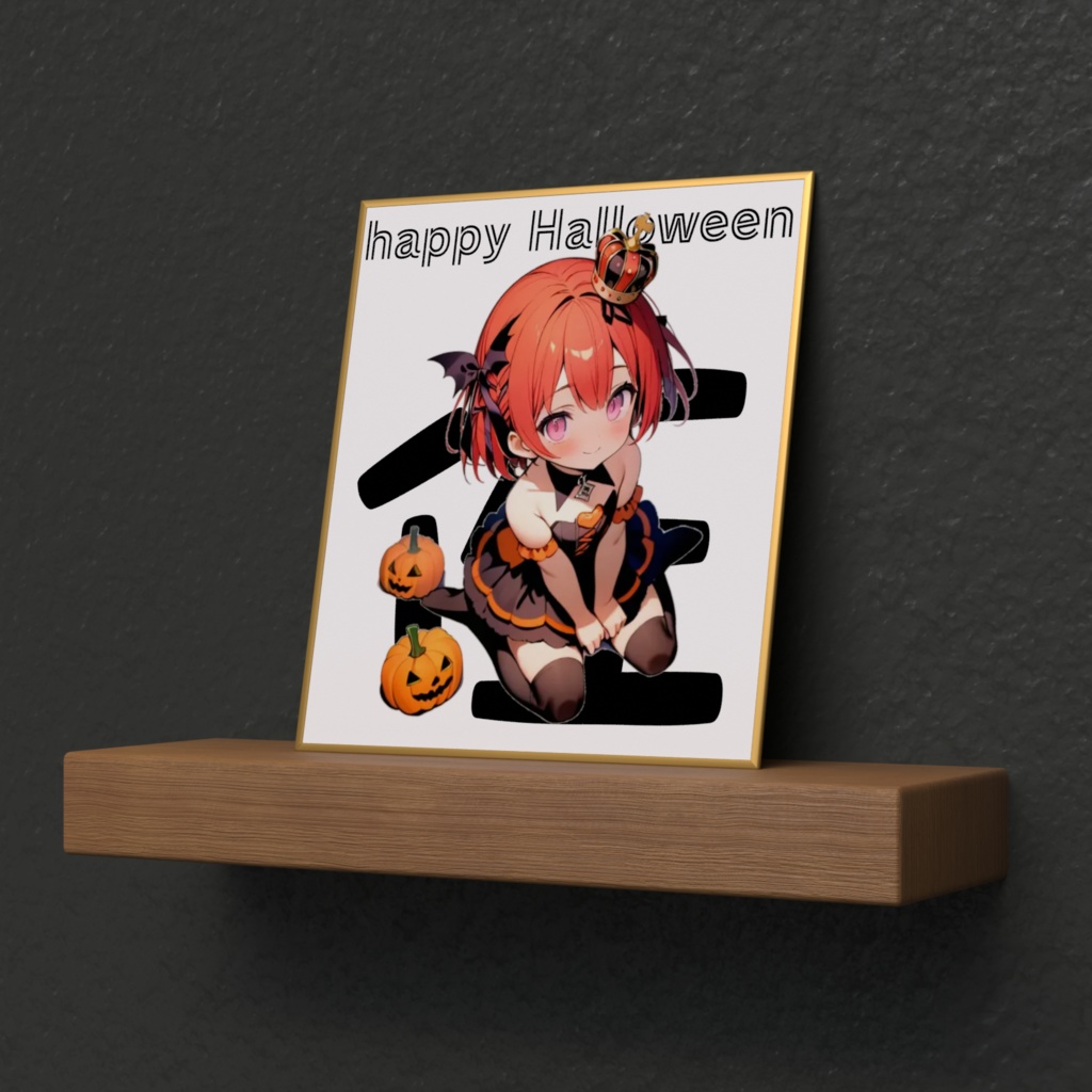 ハロウィンウララミニ色紙