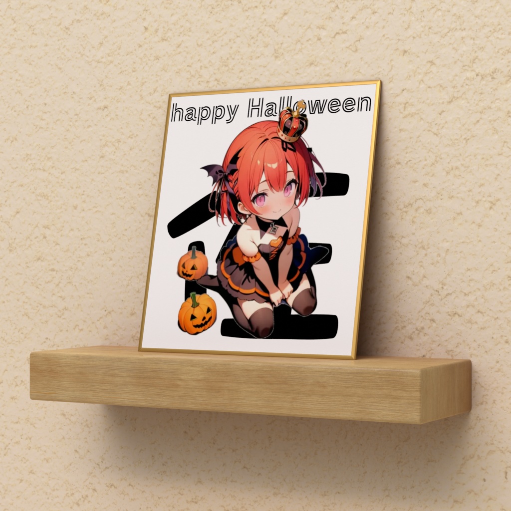 ハロウィンウララミニ色紙