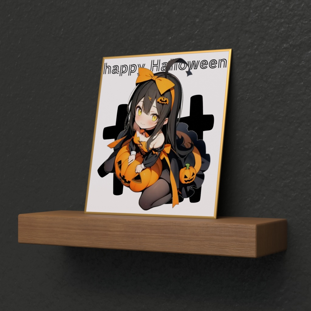 ハロウィンゆずきミニ色紙