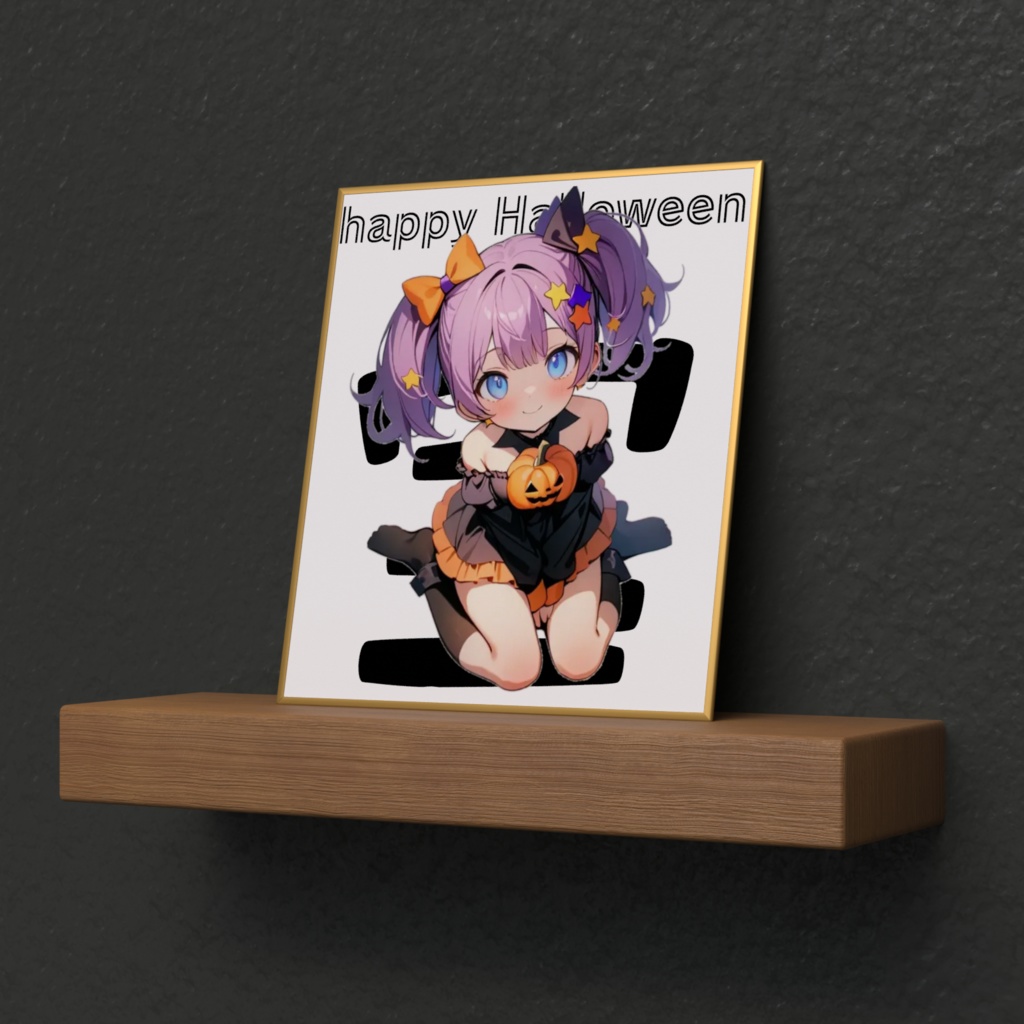 ハロウィン愛理ミニ色紙