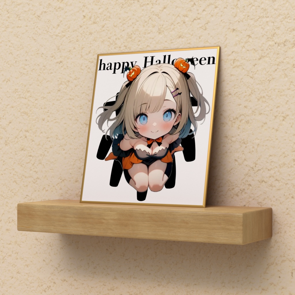ハロウィンりなミニ色紙