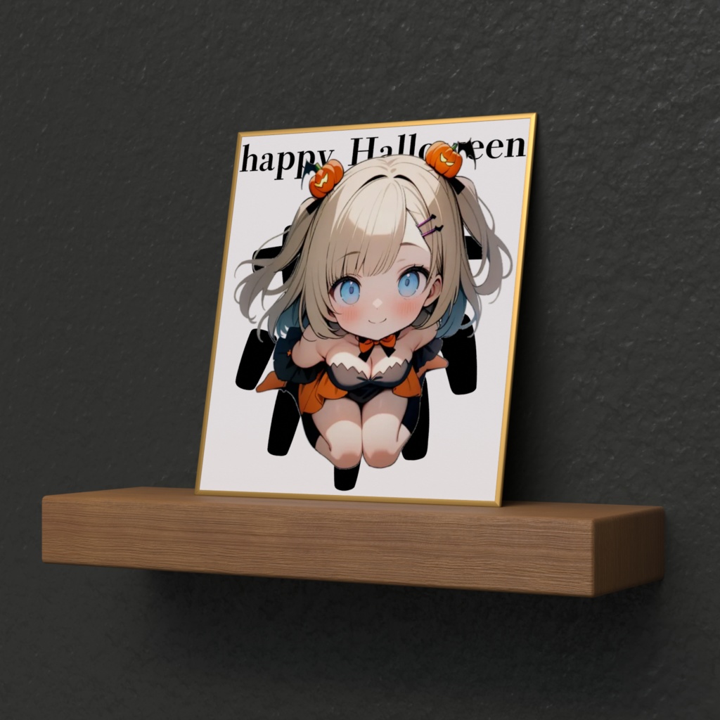 ハロウィンりなミニ色紙