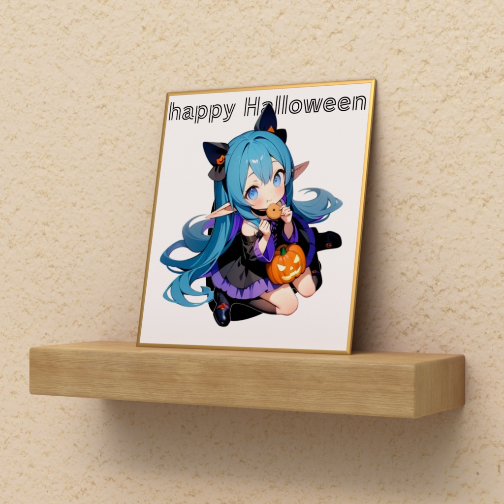 ハロウィンレイレイミニ色紙