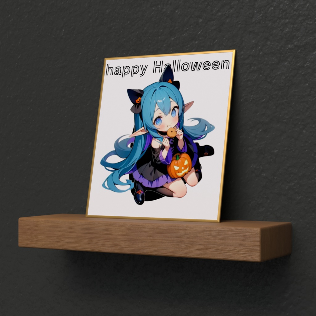 ハロウィンレイレイミニ色紙