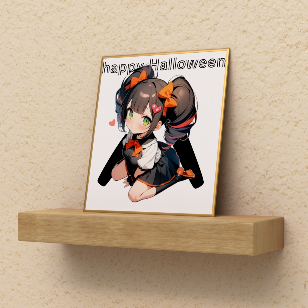 ハロウィンなでしこミニ色紙