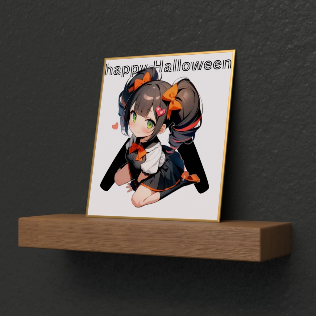 ハロウィンなでしこミニ色紙