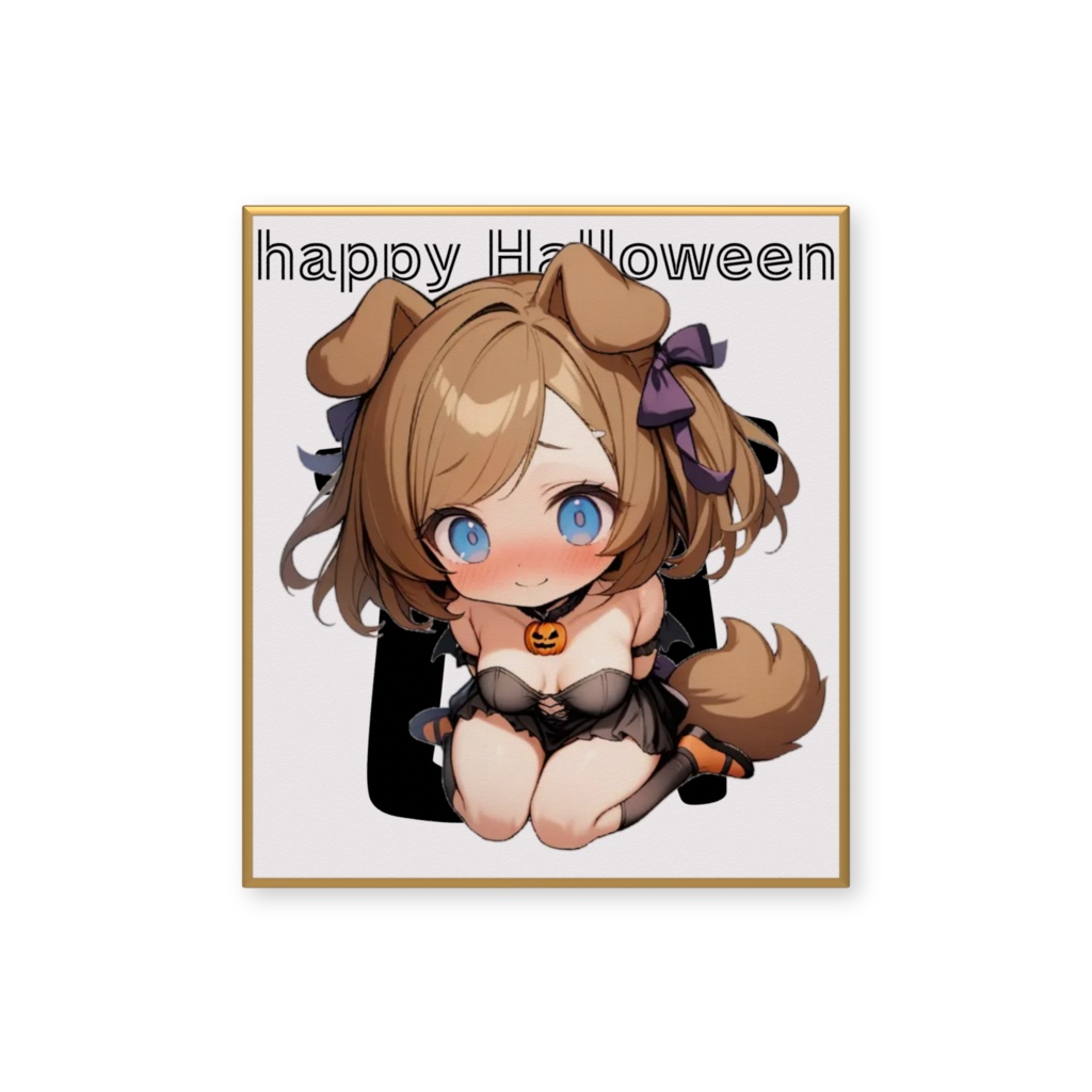 ハロウィンプリンミニ色紙