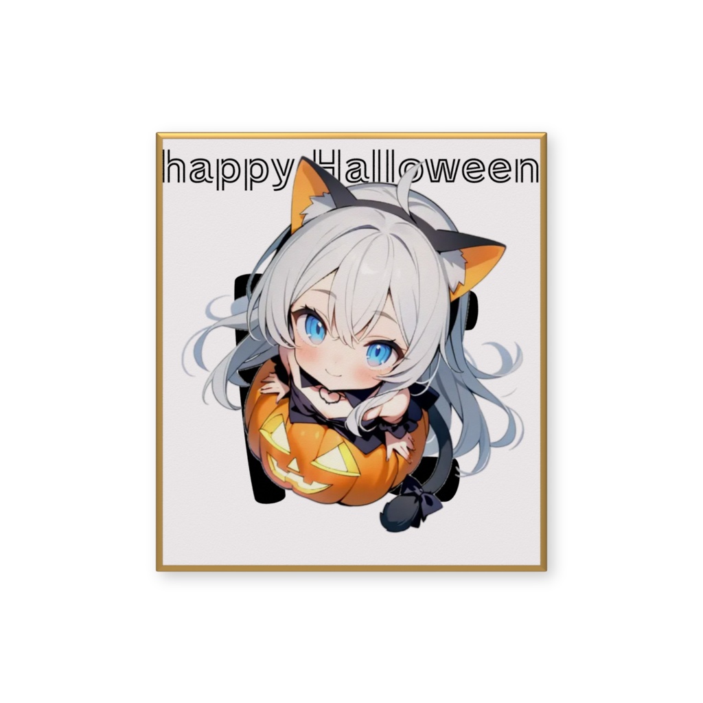 ハロウィンにゃむミニ色紙