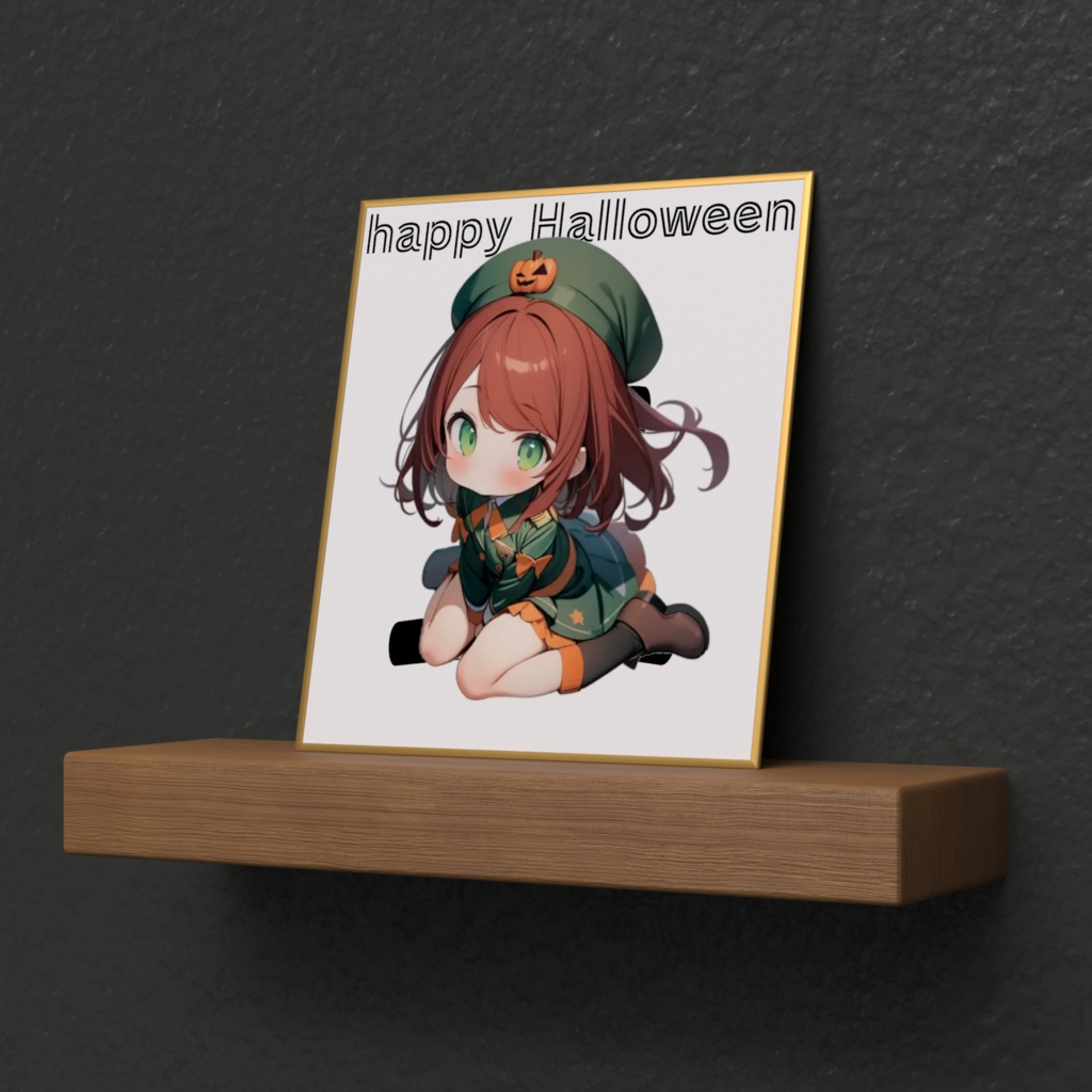 ハロウィンエルルゥミニ色紙