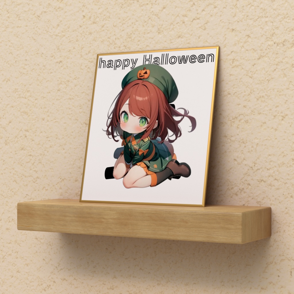 ハロウィンエルルゥミニ色紙