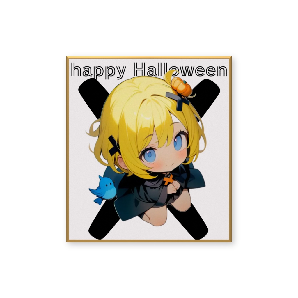 ハロウィンXちゃんミニ色紙
