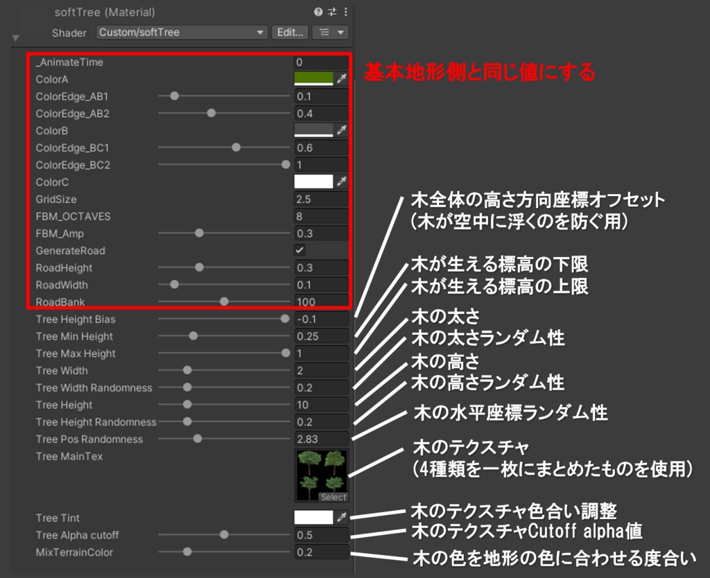 【無料】移動背景用無限地形自動生成シェーダー