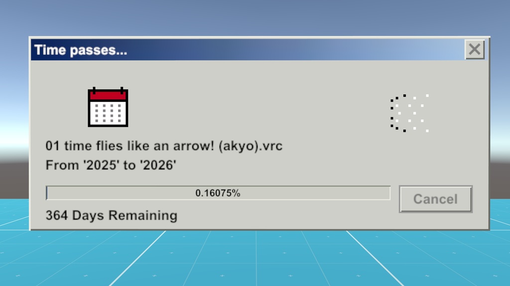 【無料】年経過プログレスバー