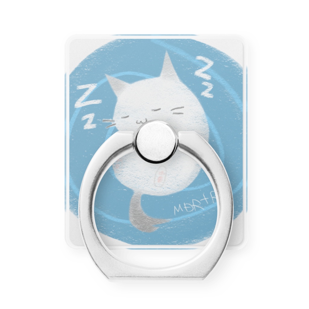 すやすやねこのスマホリング