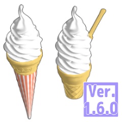 3D ソフトクリーム （クリスタ1.6.0~・コミスタ用） アイス
