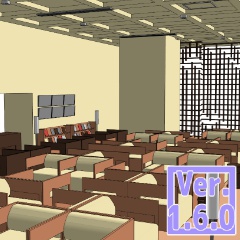 ３D ラウンジ（クリスタ1.6.0~・コミスタ用）空港 ホテル 読書