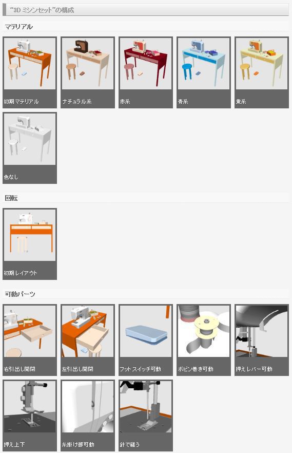 3D ミシンセット(クリスタ1.6.0~・コミスタ用)