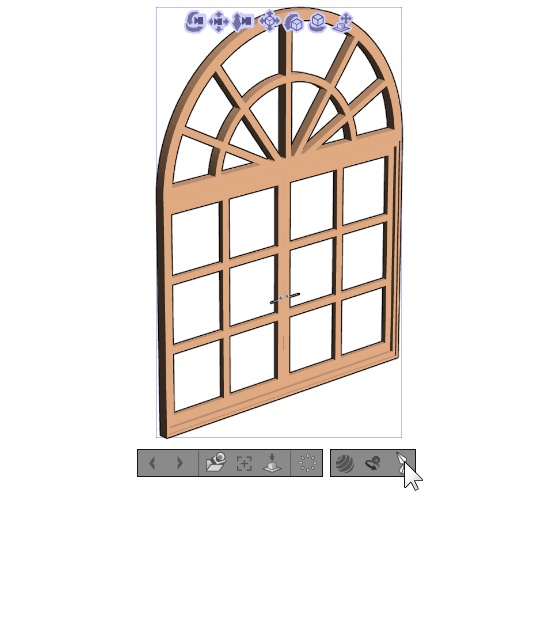 3D 観音開き窓(クリスタ1.6.0~・コミスタ用セット) ウィンドウ