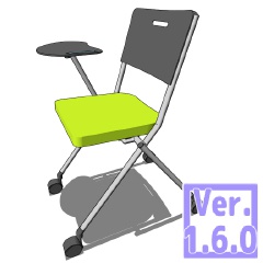 3D デスク付きチェア(クリスタ1.6.0~コミスタ用) テーブル 椅子