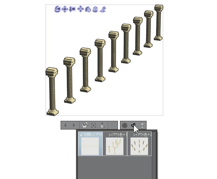 3D パルテノン風柱(クリスタ1.6.0~・コミスタ用)