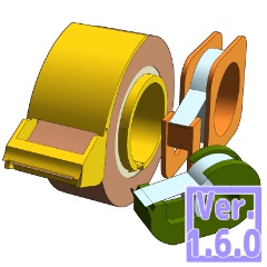 3D テープセット (クリスタ1.6.0~・コミスタ用) ガムテープ・セロテープ大小