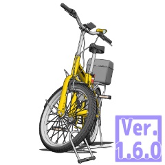 3D 折りたたみ自転車(クリスタ1.6.0~・コミスタ用)サイクル 乗り物