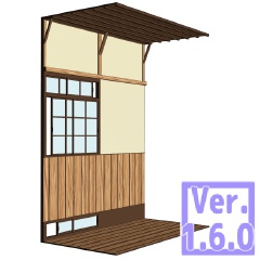 3D 木造壁 窓(クリスタ1.6.0~・コミスタ用)