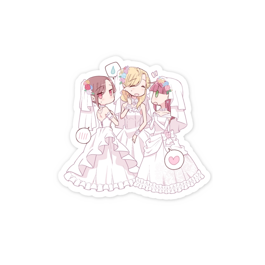 お母さんウェディングドレスステッカー(花村清香・森井綾子・神木奈緒)