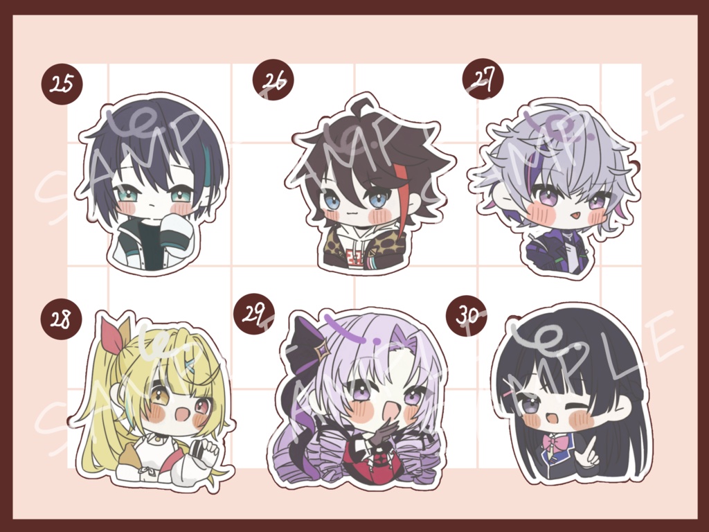 【にじそ09】にじさんじミニキャラステッカー【非公式】